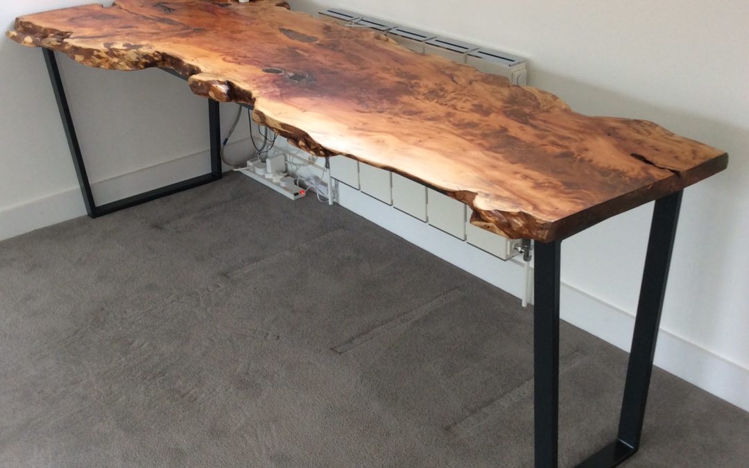 Natural Wood Home Office Desk Unique, Wooden Desks For Home Office