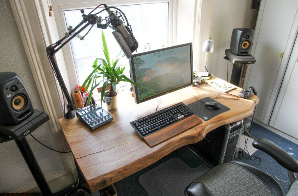 Live edge oak office desk