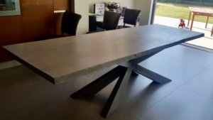 Natural wood dining tables
