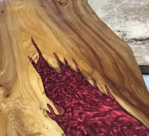 Lava resin river dining tables