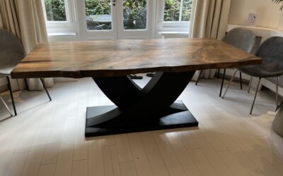 Raw edge dining tables